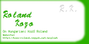 roland kozo business card