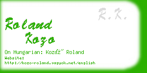 roland kozo business card